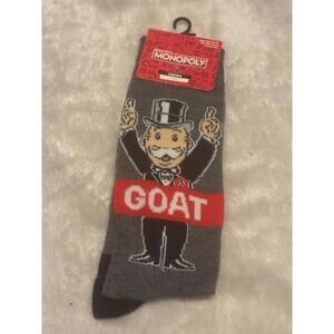 Hasbro Monopoly Novelty Crew Socks Size 6.5-12